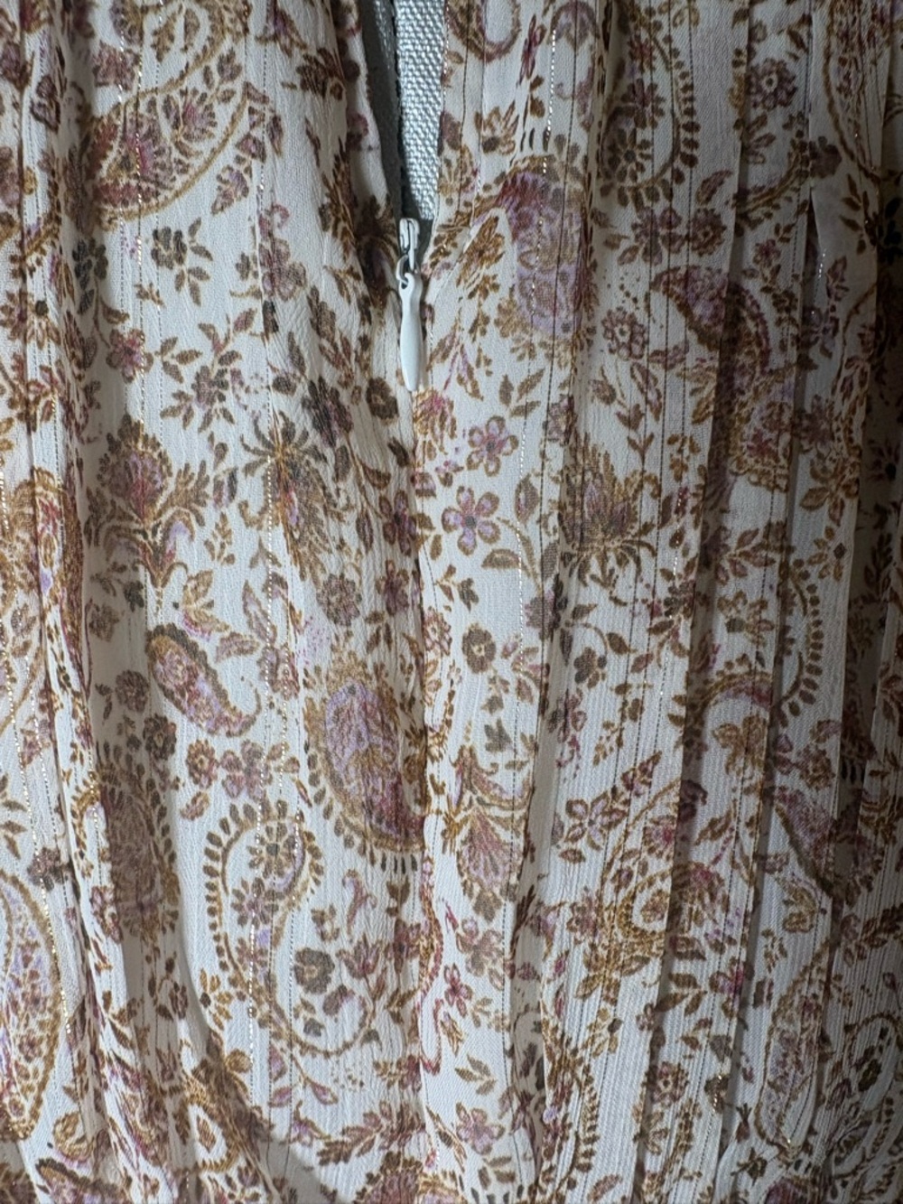House of Harlow 1960 Paisley Smocked Mini Dress Boho Luxe Farm Rio Vibe Small - Picture 9 of 15